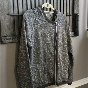 Roxy Heathered Gray Zip Up Hoodie